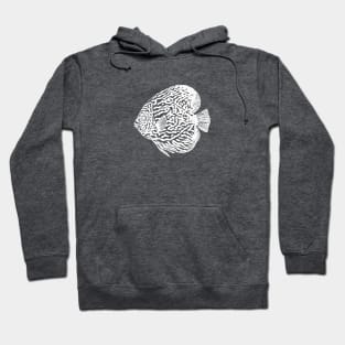 Pompadour or Discus Fish - aquarists detailed fish design Hoodie